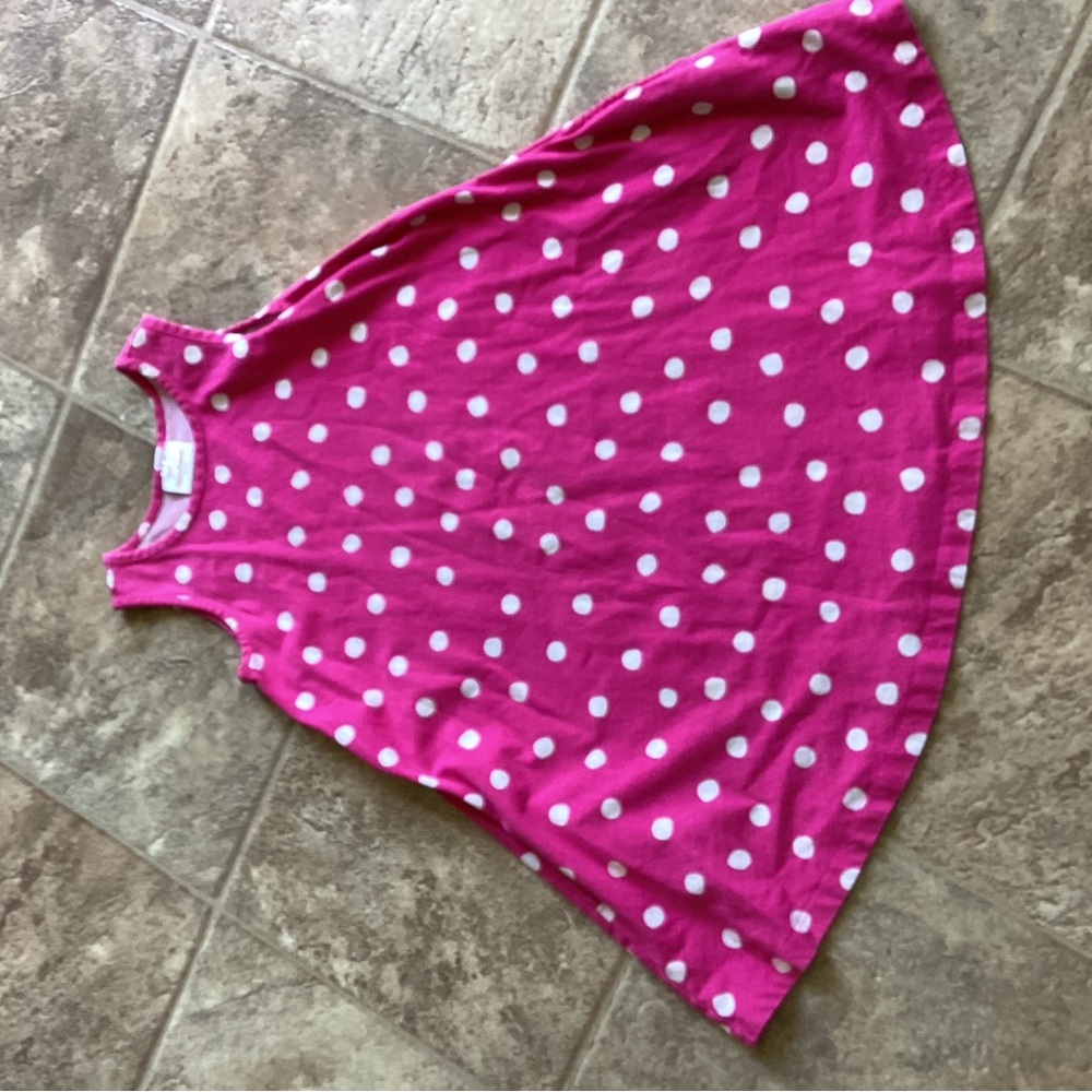 Pink Polka Dot Sleeveless Dress